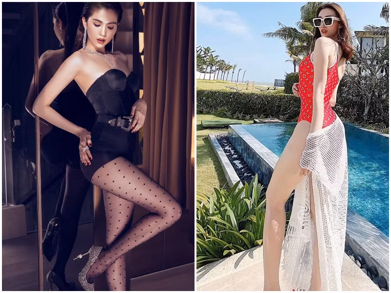 Khánh My và Ngọc Trinh cùng theo đuổi phong cách gợi cảm.
