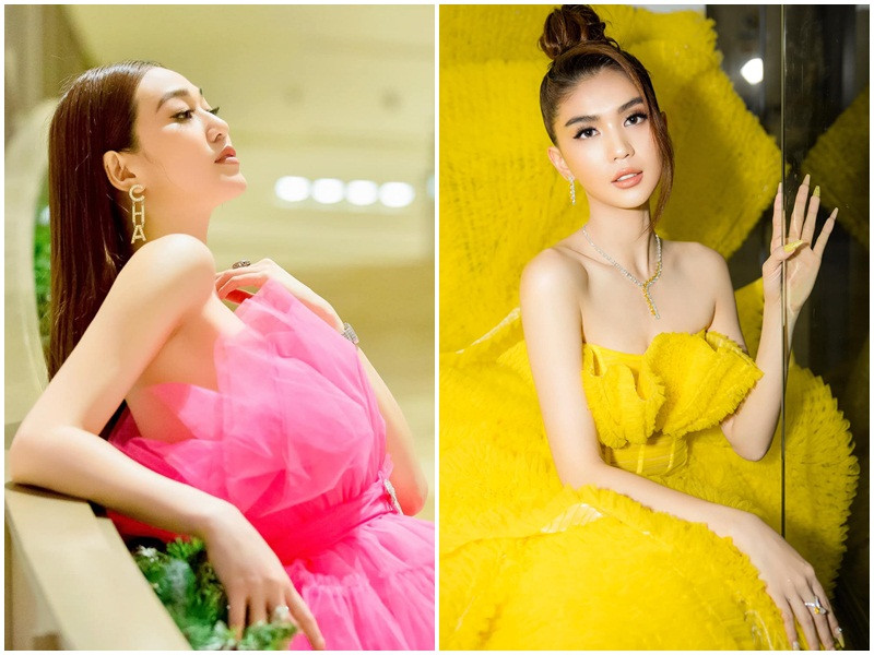 Cả hai đều có xuất phát điểm là người mẫu, sau đó lấn sân đóng phim. Nếu như Ngọc Trinh đóng một vài bộ phim như "Vòng eo 56", "Vu quy đại náo", "Chị mẹ học yêu", Khánh My góp mặt trong không ít dự án phim ảnh như: “Cuối đường băng”, “Váy hồng tầng 24”, “Ma dai”, “Ba vợ lấy vợ ba", "Tình xuyên biên giới”, "Mỹ nhân Sài thành". Bên cạnh đó, Khánh My còn ca hát, song hiện tại không có bất kỳ hoạt động nghệ thuật nào.