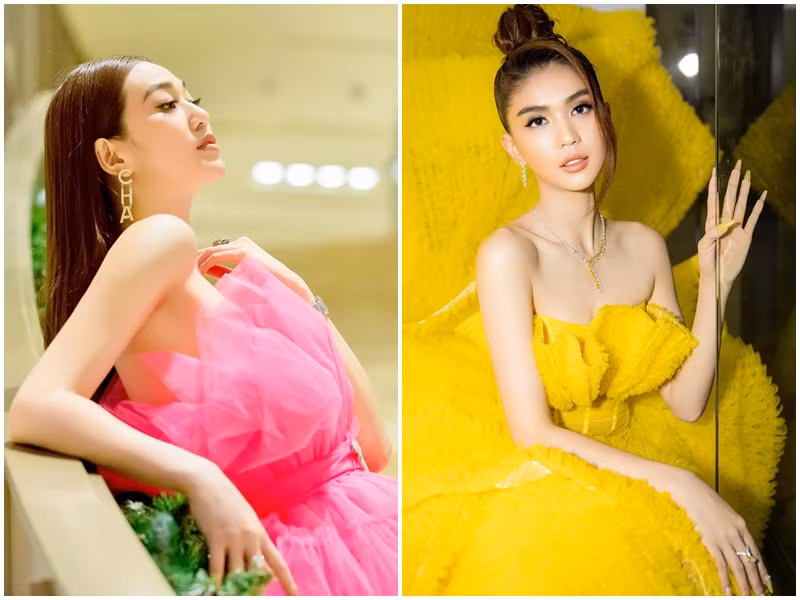 Cả hai đều có xuất phát điểm là người mẫu, sau đó lấn sân đóng phim. Nếu như Ngọc Trinh đóng một vài bộ phim như "Vòng eo 56", "Vu quy đại náo", "Chị mẹ học yêu", Khánh My góp mặt trong không ít dự án phim ảnh như: “Cuối đường băng”, “Váy hồng tầng 24”, “Ma dai”, “Ba vợ lấy vợ ba", "Tình xuyên biên giới”, "Mỹ nhân Sài thành". Bên cạnh đó, Khánh My còn ca hát, song hiện tại không có bất kỳ hoạt động nghệ thuật nào.