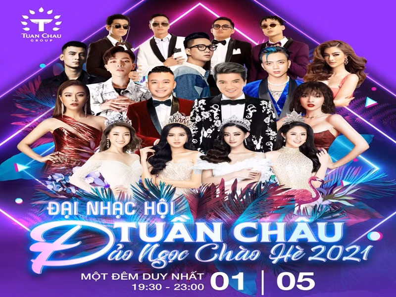 Đại nhạc hội "Tuần Châu - Đảo ngọc chào hè" dự kiến sẽ diễn ra vào tối 1/5 tại Quảng Ninh, có sự tham gia Đàm Vĩnh Hưng, Tuấn Hưng, Bảo Anh, Hoàng Thùy Linh, Soobin Hoàng Sơn, JustaTee, Đức Phúc, Đỗ Mỹ Linh, Lương Thùy Linh, Đỗ Hà, Kiều Loan, Thuý An, Phương Anh, Ngọc Thảo... Do tình hình dịch bệnh COVID-19, đơn vị tổ chức sự kiện buộc phải hoãn nhằm đảm bảo sức khỏe cho cộng đồng.