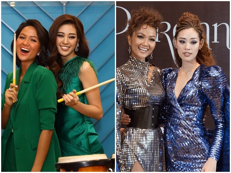H'hen Niê và Khánh Vân có mối quan hệ thân thiết nhờ cùng bước ra từ cuộc thi Hoa hậu Hoàn vũ Việt Nam. Ảnh: Vietnamnet
