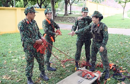 Niềm vui của các vận động viên sau buổi huấn luyện.