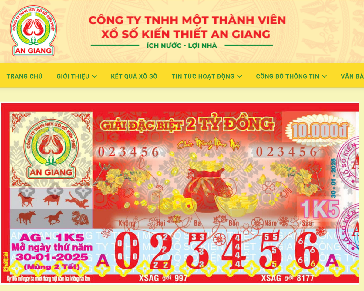 Xo so An Giang: Dau thau in ve so bang hinh thuc han che co dung luat?