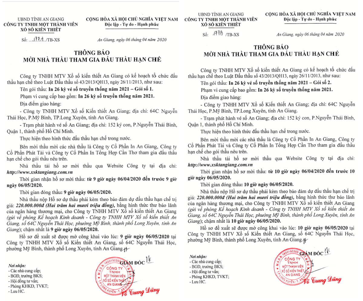 Xo so An Giang: Dau thau in ve so bang hinh thuc han che co dung luat?-Hinh-2