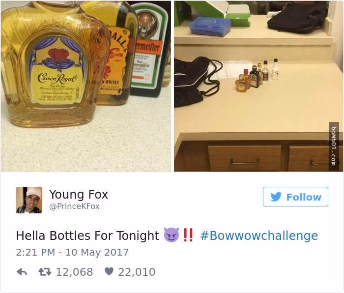 "Hôm nay tôi sẽ uống đến chết. Mà nhìn xem... toàn rượu ngoại đắt tiền đấy". Thực ra đấy chỉ là mánh của anh chàng với góc chụp lừa người.