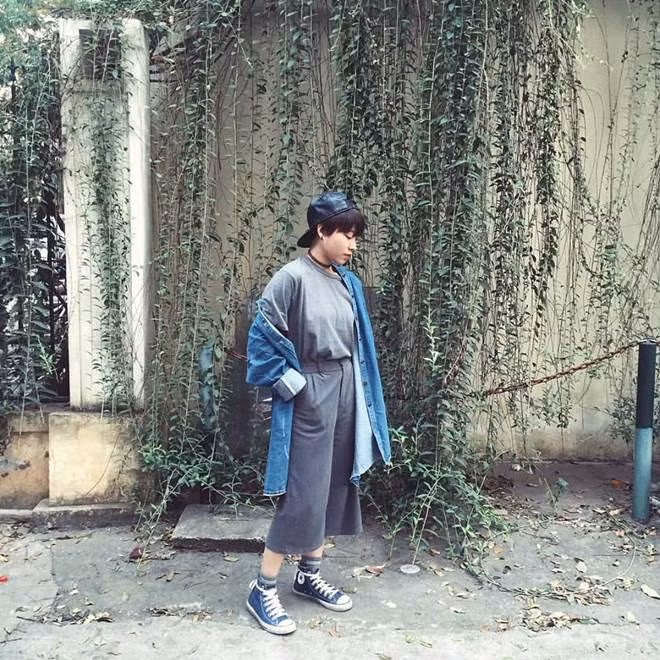 Em gái Hoàng Linh có vẻ ngoài khá năng động, cá tính.