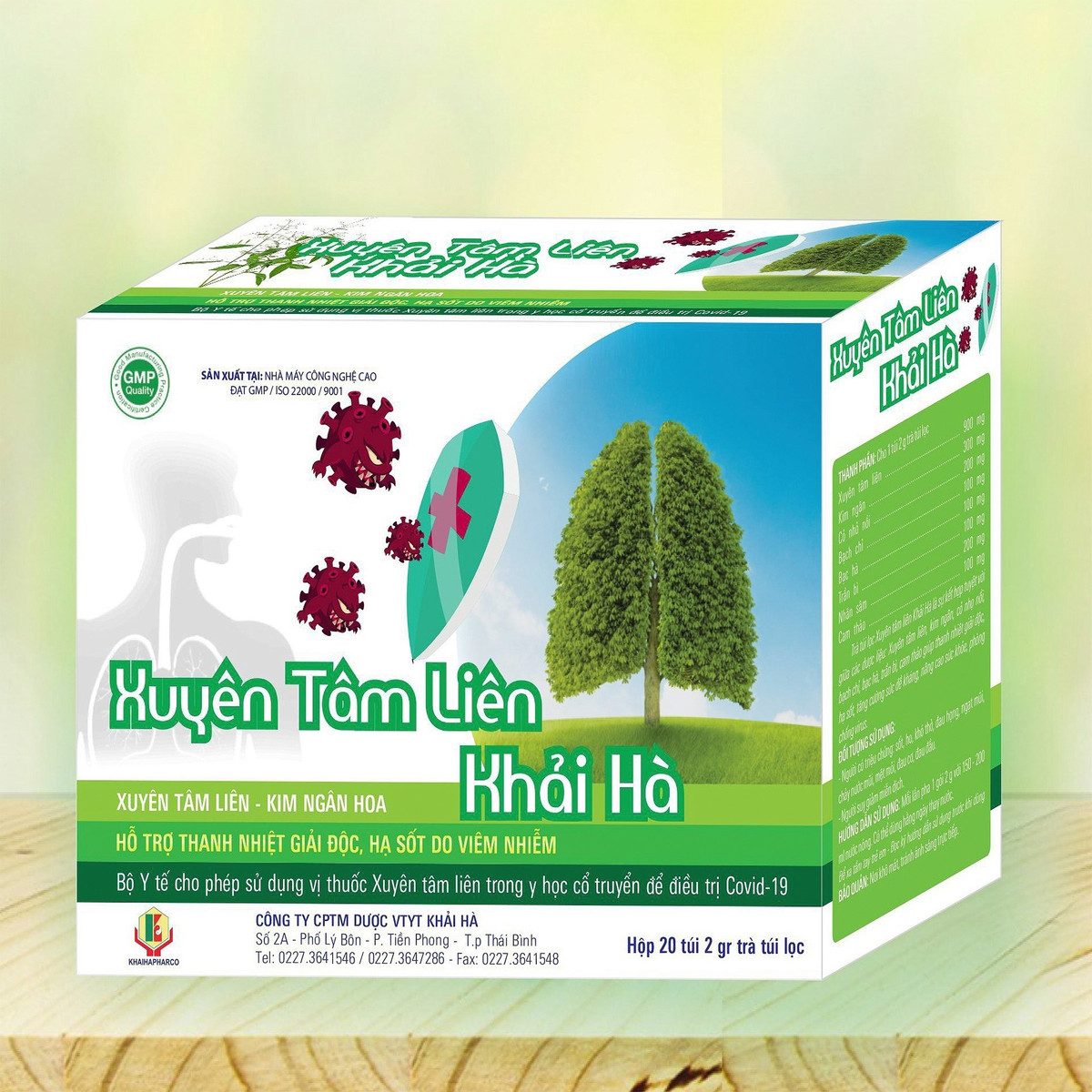 Tra xuyen tam lien Khai Ha quang cao “lao” phong ngua COVID-19