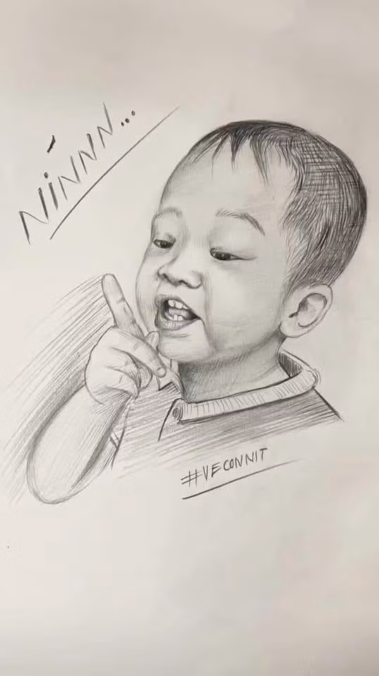 Sau một đêm, bé Sữa bỗng nổi tiếng khắp các diễn đàn. Từ "nín" cùng biểu cảm của em bé được nhiều người vẽ lại thành loạt meme hài hước.