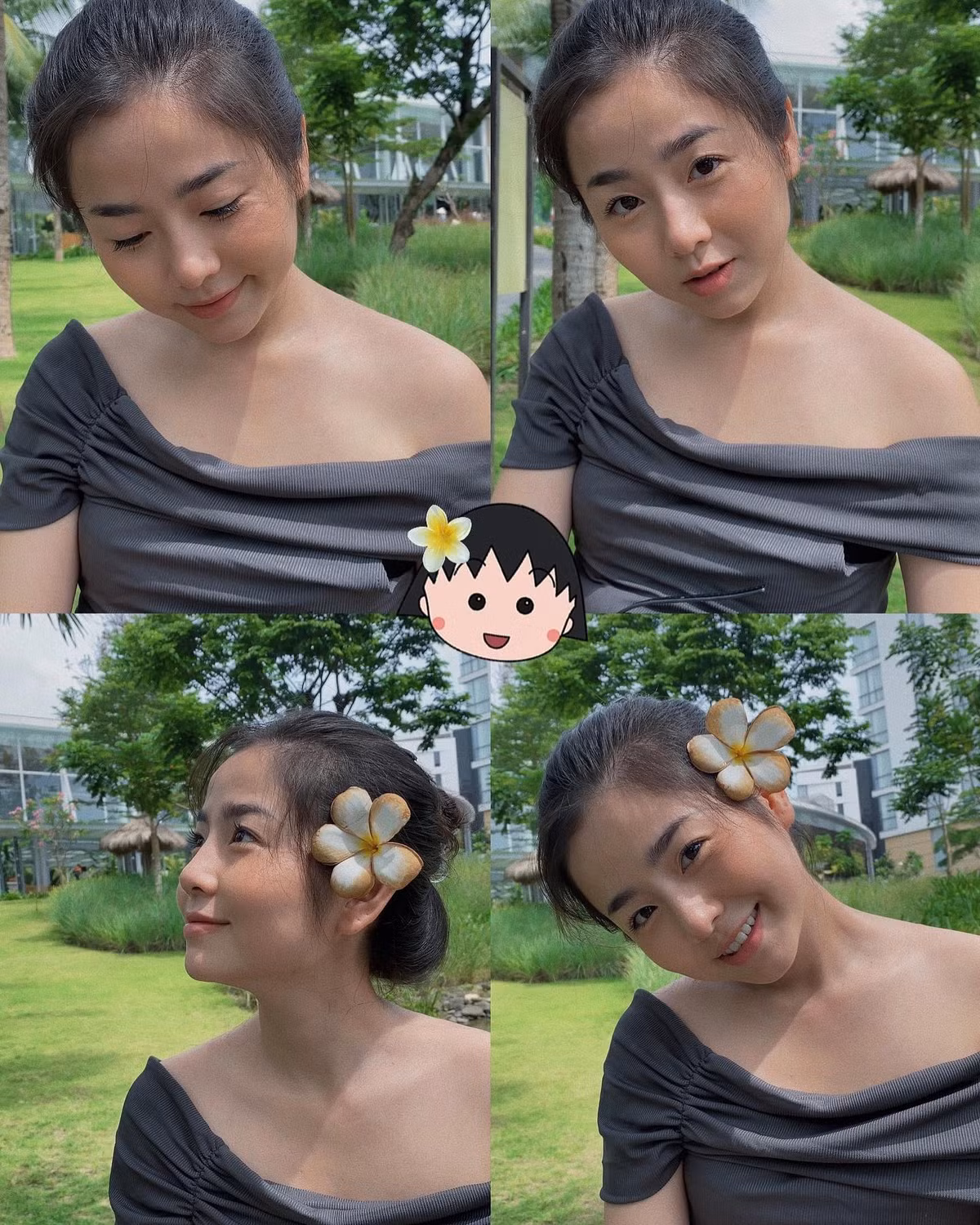 Nam Thương rất thoải mái trong việc chia sẻ chuyện nhà cũng như là một người mẹ "nghiện con" chính hiệu.