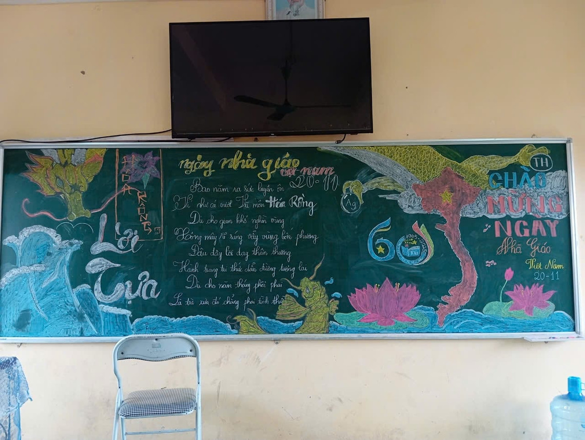 Các em học sinh với sự sáng tạo của mình đã tạo nên những tác phẩm báo bảng vô cùng độc đáo, sáng tạo.