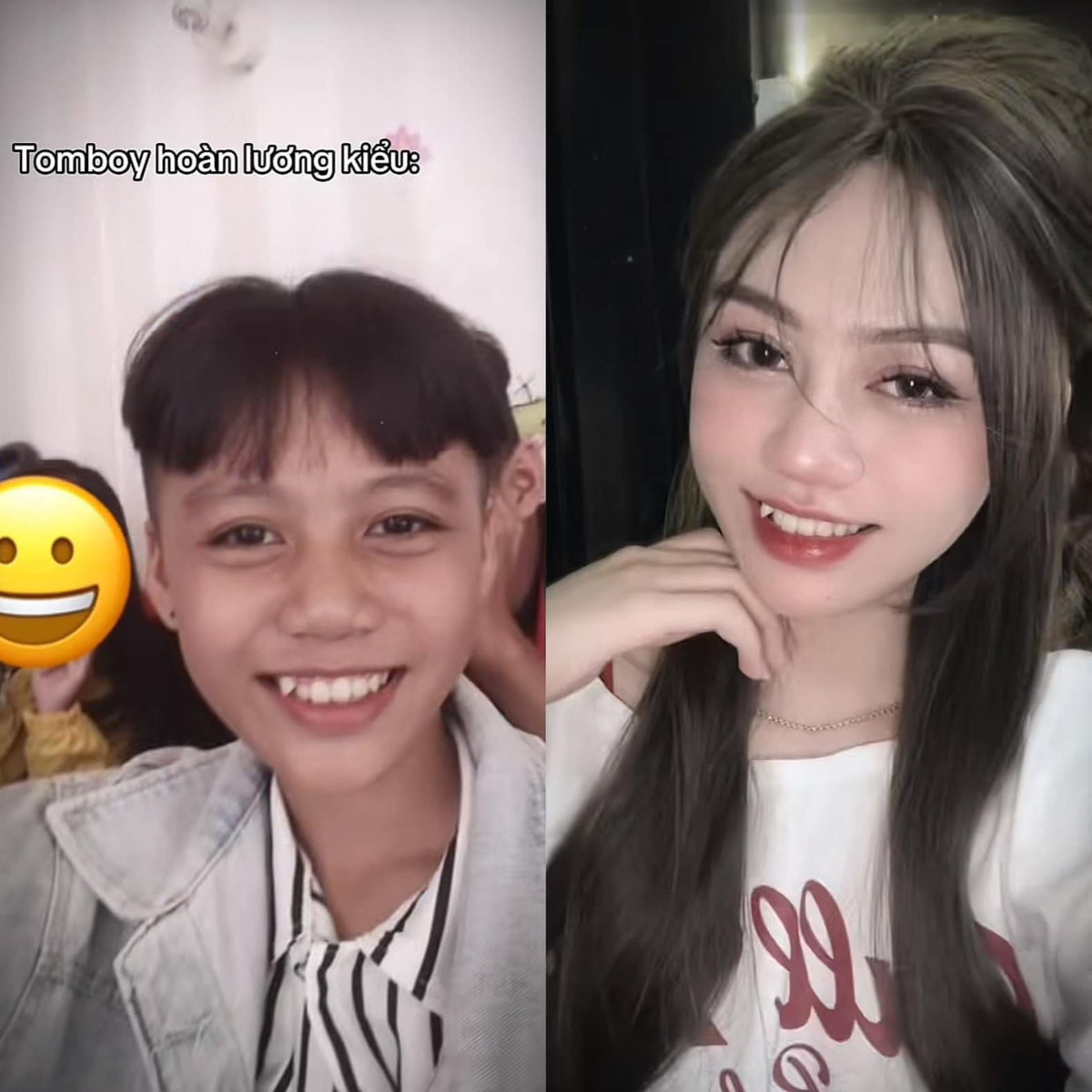 Theo đó, nhân vật chính của trend là những cô gái từng theo đuổi phong cách tomboy cá tính với mái tóc cắt ngắn, mặc đồ như con trai nhưng bây giờ lại đã “quay xe” theo phong cách nữ tính, dịu dàng.