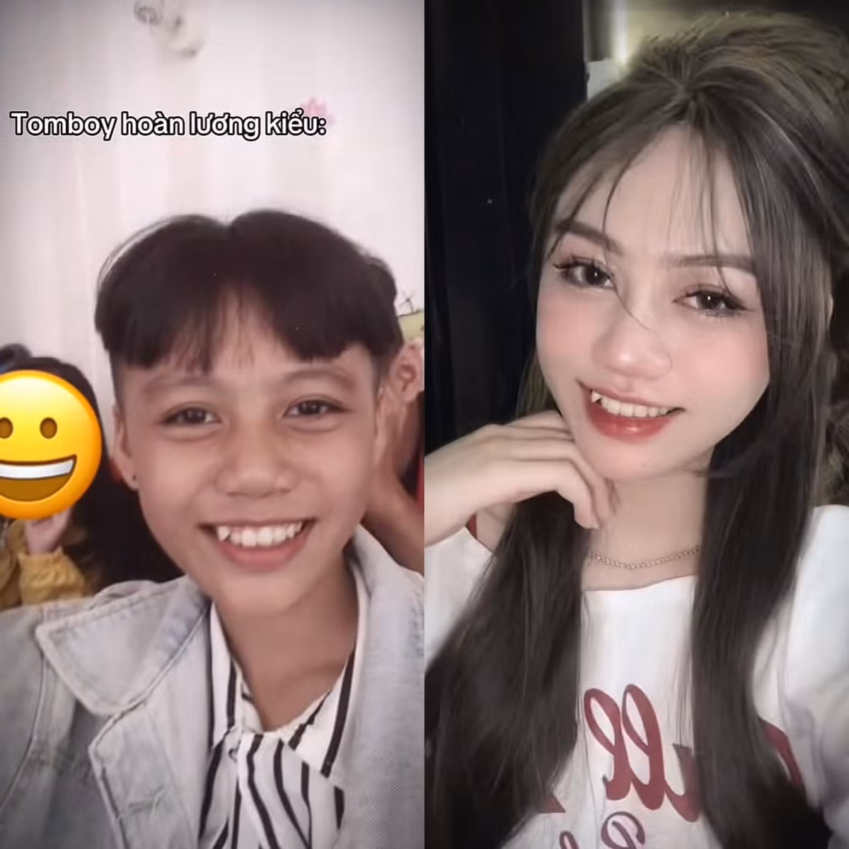 Theo đó, nhân vật chính của trend là những cô gái từng theo đuổi phong cách tomboy cá tính với mái tóc cắt ngắn, mặc đồ như con trai nhưng bây giờ lại đã “quay xe” theo phong cách nữ tính, dịu dàng.