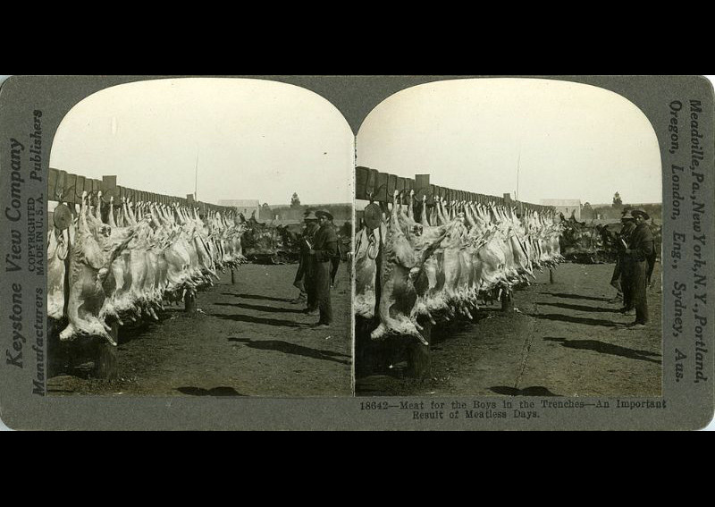 Khu chế biến thịt dành cho các binh sĩ trên tiền tuyến. Ảnh: Library of Virginia.