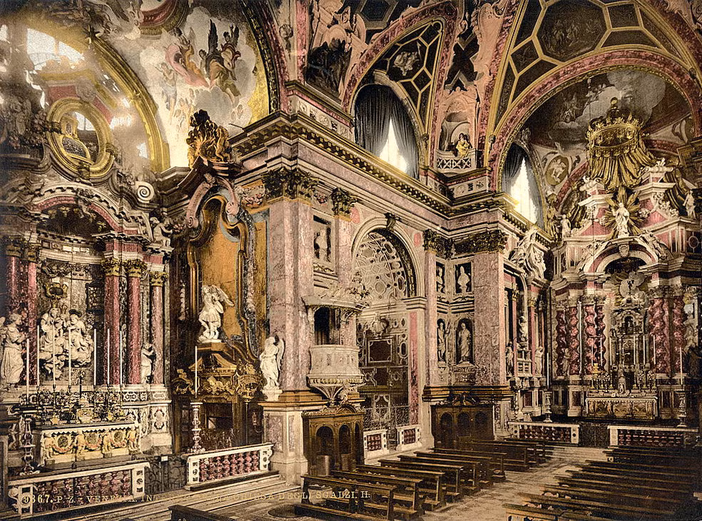 Trong thánh đường của nhà thờ Scalzi. Ảnh: Vintag.