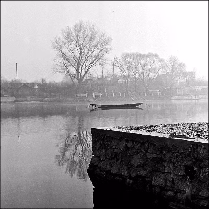 Khung cảnh yên bình của một khúc sông Danube, 1958. Ảnh: Hedwig Schönberger.
