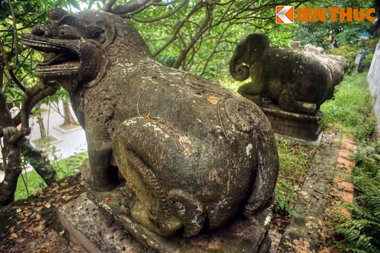 Cụ thể, sư tử biểu tượng của sức mạnh bảo hộ Phật pháp, thường được đặt hai bên lối vào chùa chiền.