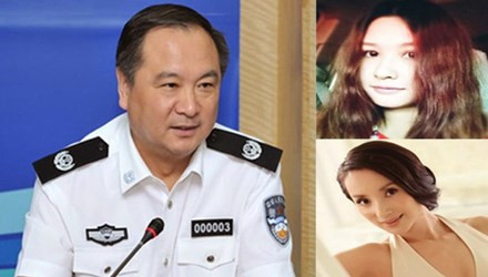 'Sếp' công an Trung Quốc leo cao nhờ tiến cống người tình Lý Đông Sinh khi còn là Thứ trưởng Bộ Công an (ảnh lớn), Giả Hiểu Diệp (ảnh nhỏ trên), Thang Sán