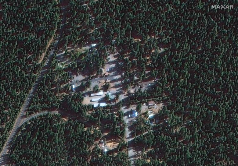 Bức ảnh vệ tinh này chụp thị trấn Canyondam ở California ngày 30/10/2020.