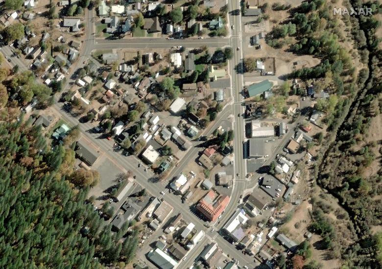 Thị trấn Greenville với nhiều nhà dân ngày 31/10/2018.