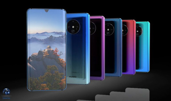 Cùng với Galaxy Note 10 từ Samsung và iPhone 2019 từ Apple thì Huawei Mate P30 Pro cũng là sản phẩm được giới công nghệ mong chờ trong nửa cuối năm 2019. Mới đây, Concept Creator - dựa trên những thông tin rò rỉ về flagship từ Huawei đã cho ra mắt bản dựng của mẫu Mate 30 Pro. Mate 30 Pro ở đây sở hữu mặt trước tương tự người tiền nhiệm Mate 20 Pro nhưng viền trên và dưới được làm mỏng hơn rất nhiều và 2 cạnh bên được làm cong cạnh khiến mở rộng phần hiển thị ra nhiều so với kích thước của nó. Tuy nhiên, gây ấn tượng nhất phải kể tới cụm 4 camera ở mặt sau.