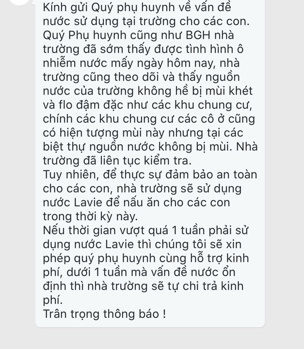 Nuoc sach Ha Noi boc mui vi dau thai: Phu huynh keu gioi 