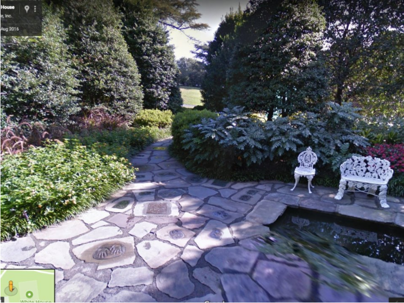 Ảnh khu vườn trên Google Street View.