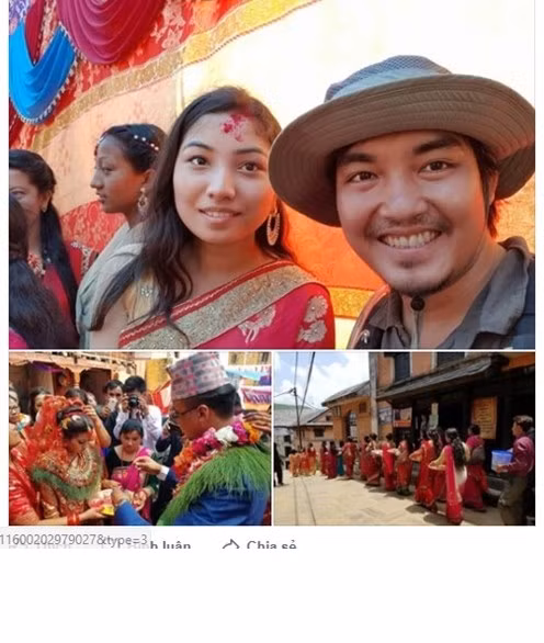 "Xin thông báo là đi đám cưới xong họ thấy mình đẹp trai quá nên bị cô bạn Nisha Ranjitkar mới quen bắt lại làm rể luôn rồi, nên xin phép dừng cuộc chơi tại ngôi làng Bandipur trên đỉnh núi đầy thơ mộng và xinh tươi này của Nepal", Đăng Khoa được dự đám cưới truyền thống đầy màu sắc và thú vị của người Nepal.
