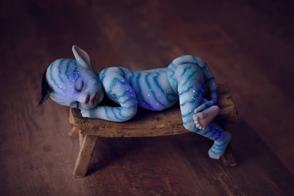 Theo thông tin đăng tải, những đứa trẻ ngoài hành tinh này được sáng tạo dựa trên hình mẫu của những người Navi, chủng tộc người ngoài hành tinh hoàn hảo sống ở hành tinh Pandora trong bộ phim bom tấn "Avarta". (Nguồn Bored Panda)