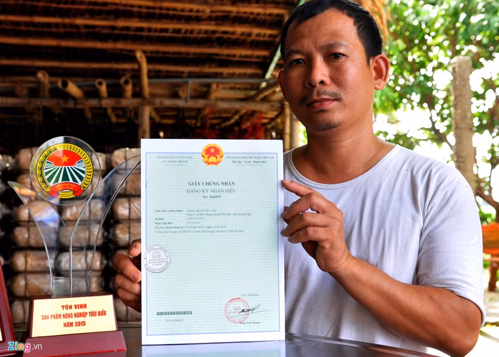 Sau nhiều năm nỗ lực vượt khó, tháng 10/2016, Cục Sở hữu trí tuệ (Bộ KH &amp; CN) đã cấp chứng nhận bảo hộ độc quyền nhãn hiệu hàng hóa nấm Đức Nhuận mở ra cơ hội phát triển kinh tế hộ gia đình cho người dân nơi đây.