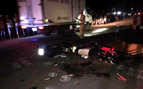 Hiện trường vụ tai nạn.