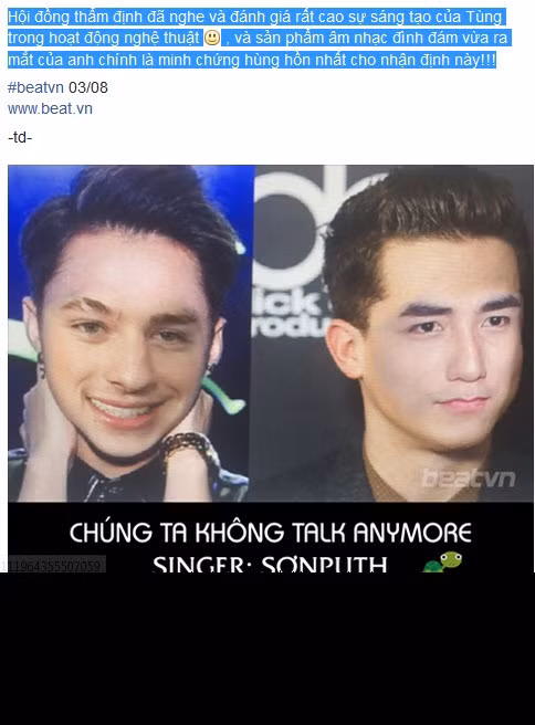 Điểm đầu tiên ở Chúng ta không thuộc về nhau của Sơn Tùng MTP khiến dân tình nghi ngờ đây là một sản phẩm đạo nhái vì phần nhạc, giai điệu, nhịp điệu của nó quá giống với bản hit "We Don't Talk Anymore" của Charlie Puth và Selena Gomez. Không những vậy, Sơn Tùng MTP còn chọn ngày phát hành MV "Chúng ta không thuộc về nhau" trùng với ngày Charlie Puth cũng trình làng MV mới của mình... Dựa vào sự trùng hợp này, dân mạng đã chế ảnh, đổi tên Sơn Tùng thành... Sơn Puth.