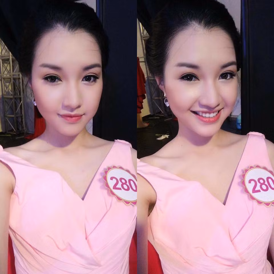 Cận cảnh nhan sắc xinh đẹp của Ngọc Trân khi tham dự cuộc thi Hoa hậu Việt Nam 2016.