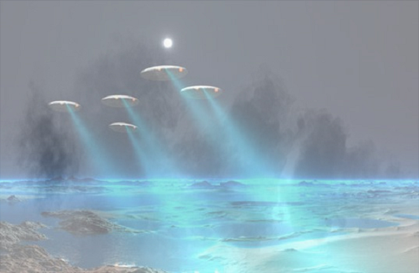 Ngay sau đó, tín hiệu radio giữa căn cứ chỉ huy và trực thăng hoàn toàn im lặng. Liên Xô tiếp tục điều động một chiếc xe tăng có gắn dây cáp dài, tiến vào khu vực hòn đảo kỳ lạ. Đội do thám trên chiếc xe tăng được lệnh phải giữ liên lạc liên tục trong quá trình tiến vào lớp sương mù dày đặc.