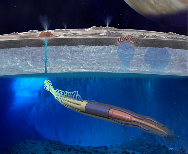 Càng nhiều robot được đưa xuống thì phạm vi tìm kiếm càng rộng. Khoảng 40 robot SWIM chiều dài chỉ khoảng 12 cm sẽ được gói gọn trong một ống nhỏ đường kính 25 cm của cryobot, có tác dụng như một tàu ngầm đưa chúng xuống đại dương.