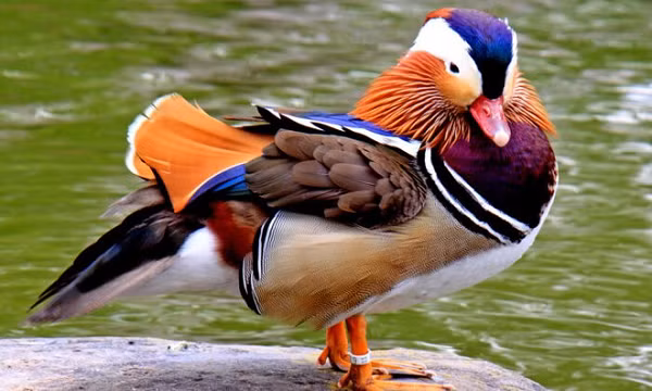 Vịt Madarin là loại vịt có nguồn gốc từ Trung Quốc và Nhật Bản và được coi là vịt đẹp nhất thế giới. Chúng thường tìm bạn đời theo mùa. Một điều đặc biệt là vịt cái thường không kêu quạc quạc như vịt thông thường khác.