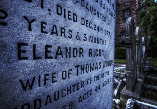 Trong bài hát “Eleanor Rigby”, McCartney chọn cái tên “người cha của McKenzie" từ danh bạ điện thoại, "Eleanor" từ nữ diễn viên Eleanor Bron và "Rigby" từ tên một cửa hàng ở Bristol. Những năm 80, một ngôi mộ được phát hiện trong Giáo xứ Thánh Phêrô ở Woolton, Anh với cái tên Eleanor Rigby trên nó. Thậm chí tình cờ hơn, một vài mét từ ngôi mộ của Eleanor là một bia mộ với cái tên "McKenzie".