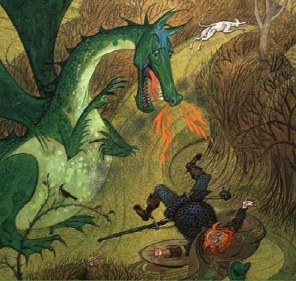 Trong cuốn sử thi lâu đời nhất Trái đất Gilgamesh, được viết vào năm 2.000 TCN tại Lưỡng Hà đã miêu tả lại sinh vật Humbaba có hình dạng đặc biệt với chiếc bờm sư tử, mặt rắn, sừng khắp thân, chân có móng vuốt của kền kền, trên đầu có sừng của bò, miệng có thể phun lửa và nước.