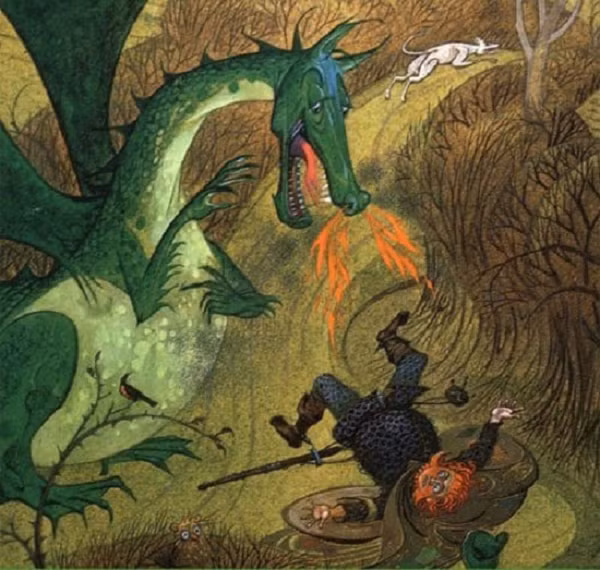 Trong cuốn sử thi lâu đời nhất Trái đất Gilgamesh, được viết vào năm 2.000 TCN tại Lưỡng Hà đã miêu tả lại sinh vật Humbaba có hình dạng đặc biệt với chiếc bờm sư tử, mặt rắn, sừng khắp thân, chân có móng vuốt của kền kền, trên đầu có sừng của bò, miệng có thể phun lửa và nước.