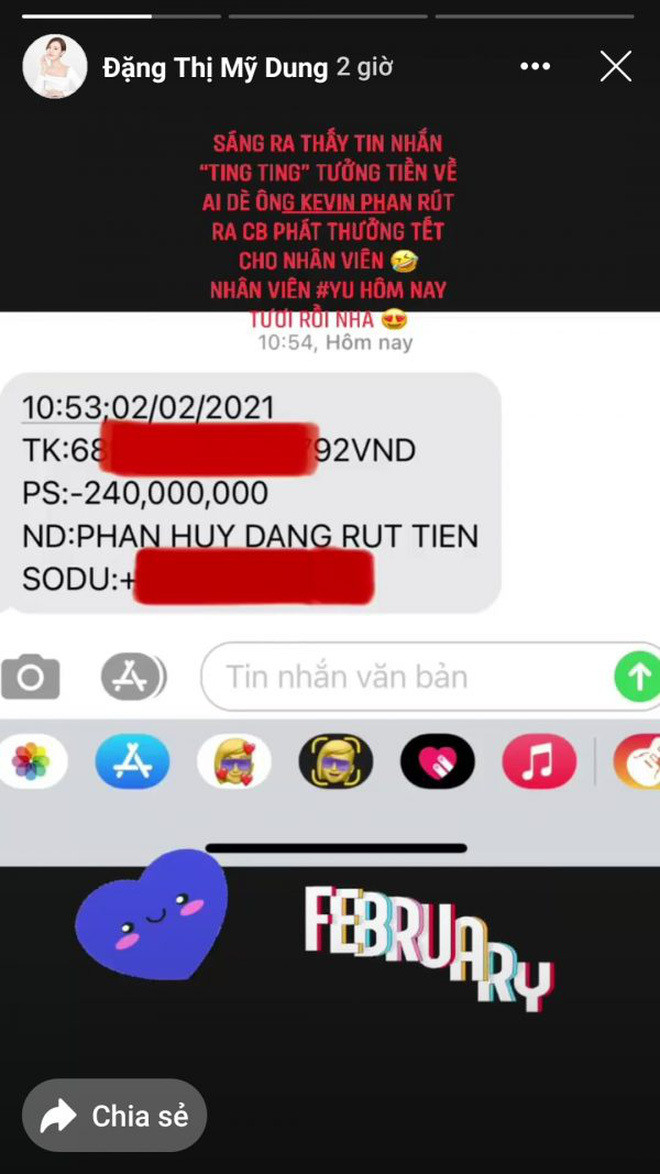 Không chỉ giàu có, Midu còn được ngợi khen là rất "có tâm" và đối tốt với nhân viên. Dịp đầu năm mới người đẹp cũng đã chuẩn bị hẳn tệp tiền dày toàn 500.000 đồng để mang đi lì xì nhân viên.