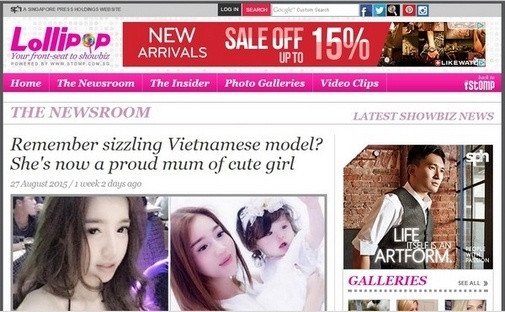 Trên báo Singapore, một số trang tin dành nhiều lời ca ngợi cho thân hình chuẩn mẫu của Elly Trần.