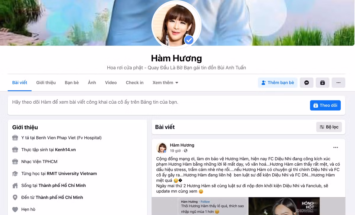 Được biết, Hàm Hương là một thánh comment dạo trên MXH. Hầu như bất cứ một bài đăng nào cũng có "dấu chân" của cô nàng với đoạn mở đầu quen thuộc: "Hương Hàm thấy...". Trên trang cá nhân, nhân vật này không để thông tin cá nhân cụ thể, dân mạng cho rằng đây chỉ là tài khoản ảo hoặc giả danh để đi "bóc phốt" người khác của Hàm Hương.