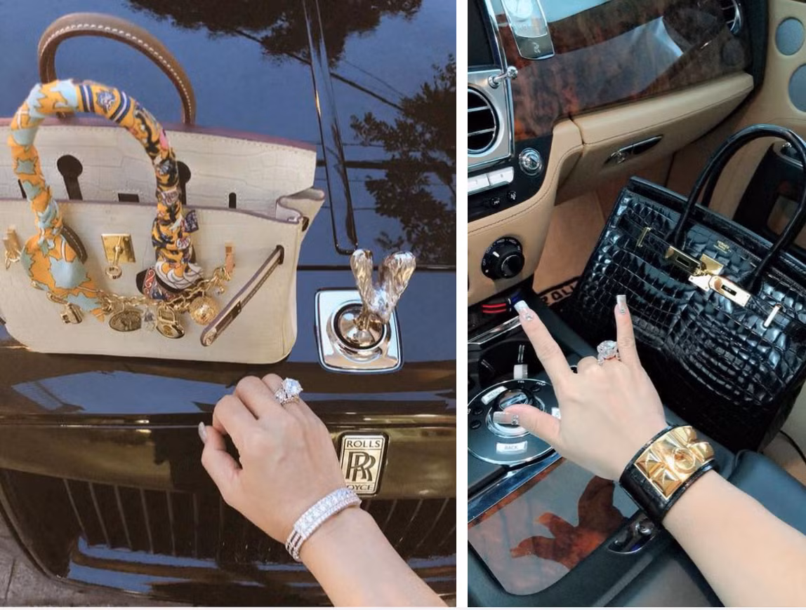 Trên MXH, vợ cũ Minh Nhựa thường xuyên khoe đồ hiệu, nhẫn kim cương, đồng hồ, túi xách hàng hiệu lên trang cá nhân.