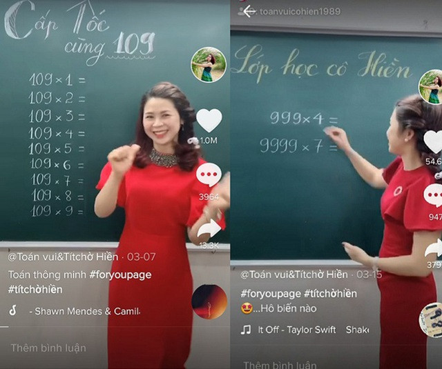 Cô giáo Nguyễn Thị Hiền, 32 tuổi, là giáo viên dạy Toán tại trường Đại học Mỏ Địa chất sở hữu kênh TikTok với hơn 443.000 lượt theo dõi.