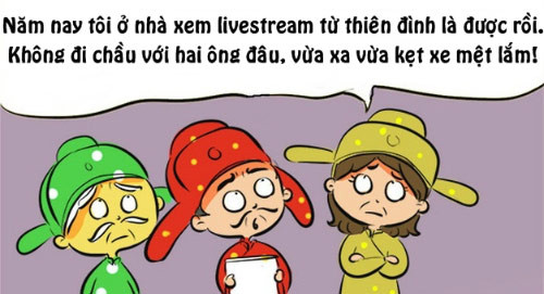 Ông Công ông Táo cũng bắt kịp xu thế livestream trên mạng xã hội, báo cáo tại nhà cho tiện. Ảnh: Internet
