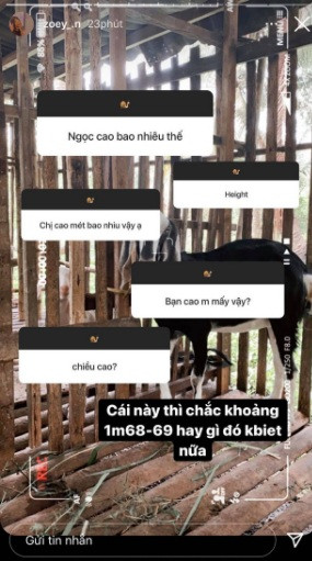 Mới đây nhất, gái út nhà Quyền Linh đã tiết lộ chiều cao của mình khi tổ chức Q&amp;A trên Instagram. Theo đó, trả lời cho rất nhiều câu hỏi về vấn đề này, cô bạn chia sẻ: "Cái này chắc khoảng 1m68 - 1m69 hay gì đó, không biết nữa".