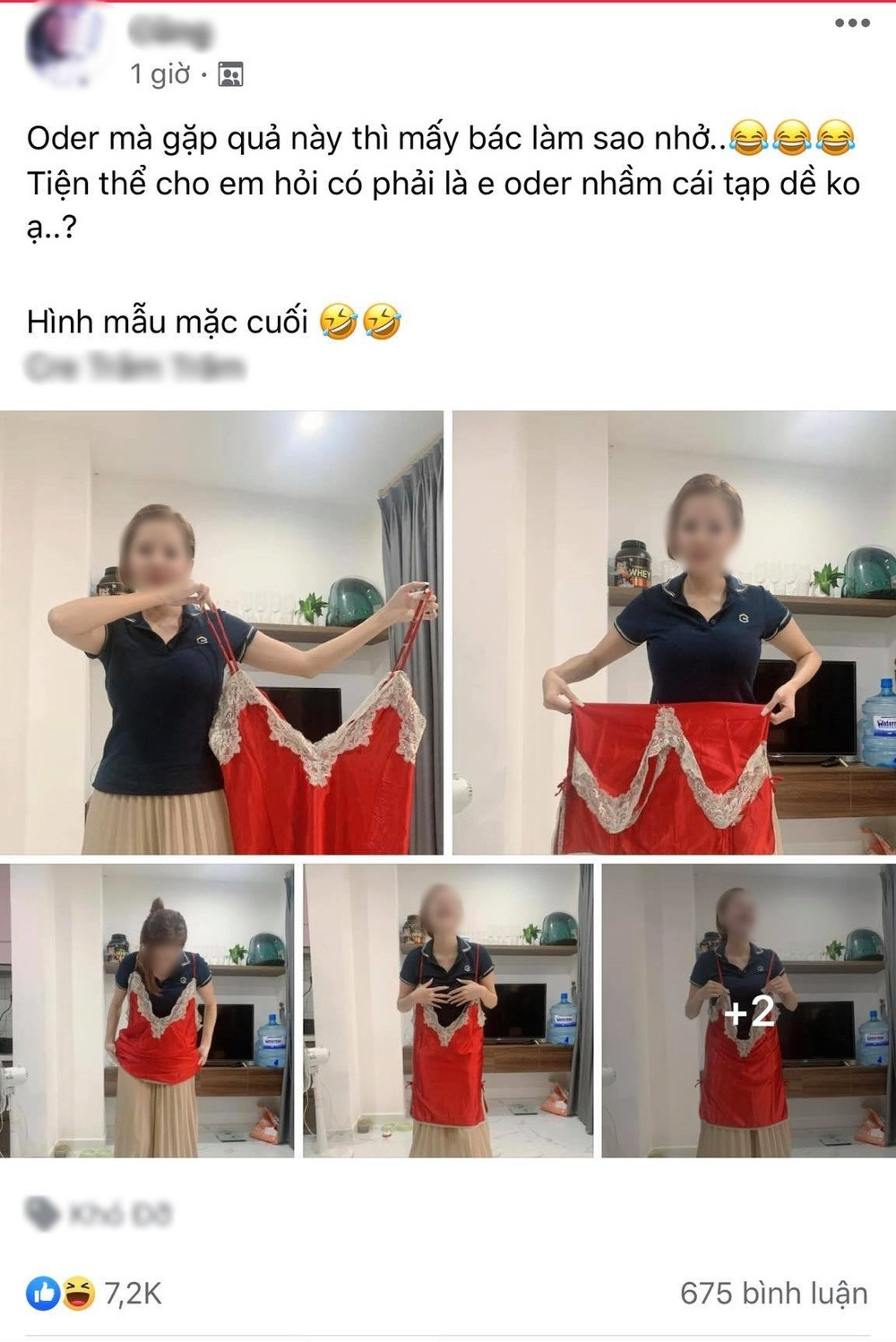 Thêm một pha mua hàng online của chị em khiến cộng đồng mạng dở khóc dở cười xuất hiện trên MXH mới đây. Cụ thể, cô gái này đã mua hàng trên mạng chiếc váy ngủ cực gợi cảm nhưng sản phẩm nhận về lại cực kỳ thảm họa.