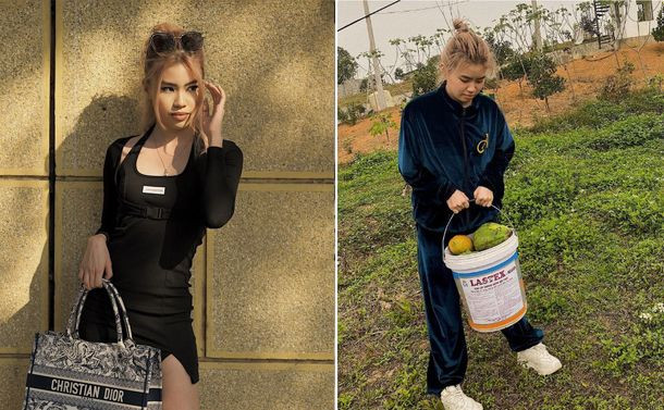 Rapper Pháo cũng cho mọi người thấy mình giống hệt các cô gái bình thường khác trong những ngày Tết.