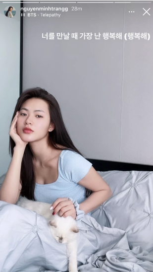 Minh Trang, cựu hot girl trường Đại học Sân khấu - Điện ảnh Hà Nội một thời tự tin khoe mặt mộc không lớp trang điểm.