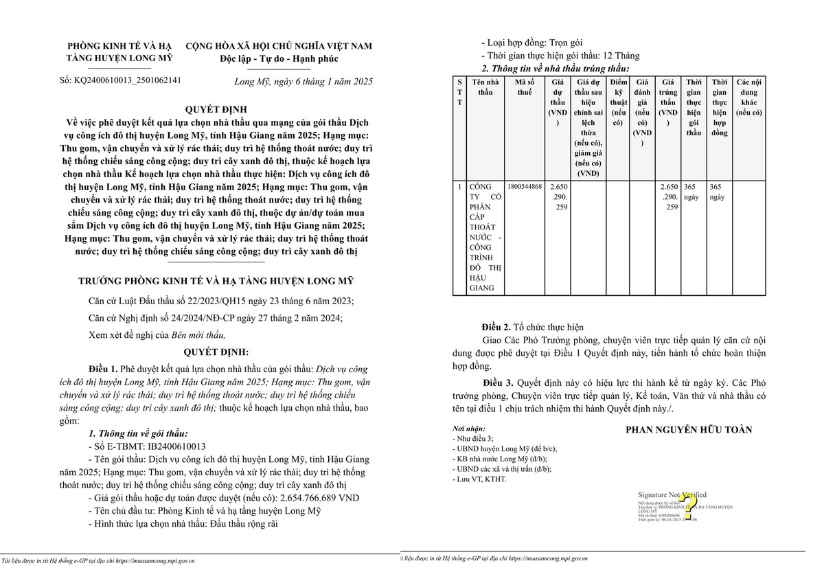 Hậu Giang: Công khai kết quả lựa chọn nhà thầu DVCI huyện Phụng Hiệp - Hình 2 Hau Giang: Cong khai ket qua lua chon nha thau DVCI huyen Phung Hiep-Hinh-2