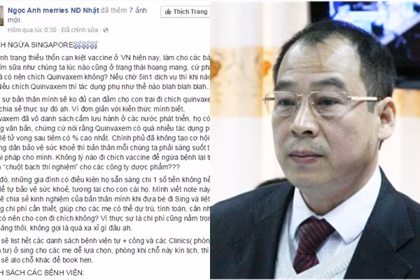 Theo ông Trần Đắc Phu, cha mẹ nên tin tưởng vắc xin 5 trong 1 Quinvaxem, vắc xin này an toàn cho trẻ.